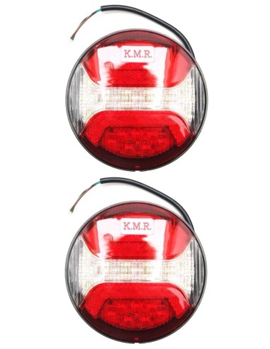 2x LED Rückleuchte Rund 122 Nebelschlussleuchte Rückfahrleuchte Anhänger LKW