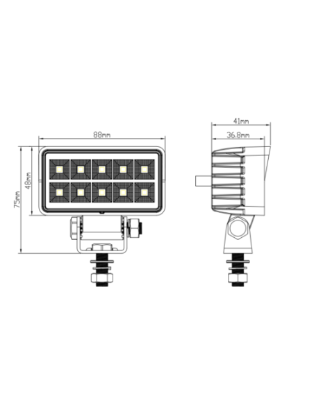 10xLED Arbeitslampe