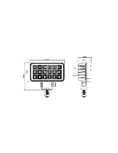 18xLED Arbeitsleuchte mit Schalter