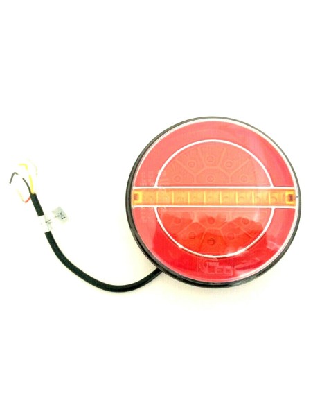 LED Rückleuchte Rund 140 Positionsleuchte Bremsleuchte dynamische Blinker Links