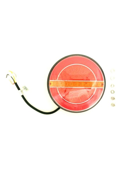LED Rückleuchte Rund 140 Positionsleuchte Bremsleuchte dynamische Blinker Links