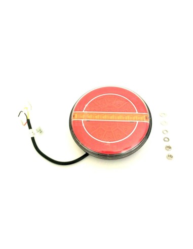 LED Rückleuchte Rund 140 Positionsleuchte Bremsleuchte dynamische Blinker Links