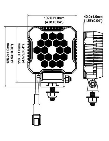 18xLED Arbeitsscheinwerfer + DT-Anschluss