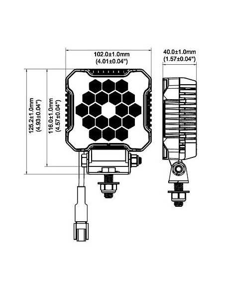18xLED Arbeitsscheinwerfer + DT-Anschluss
