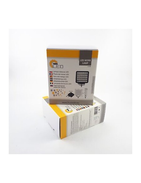 LED-Arbeitsscheinwerfer 30x LED quadratisch mit Schalter