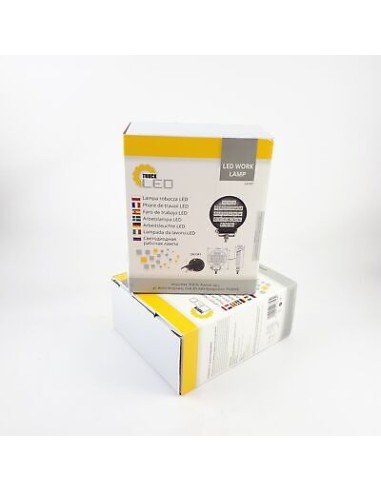 LED-Arbeitsscheinwerfer 24x LED rund mit Schalter
