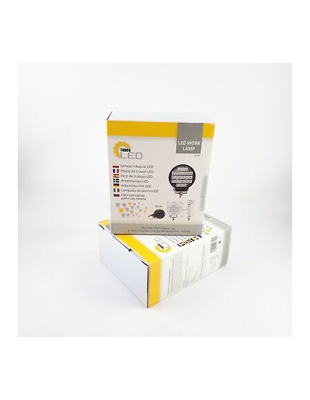 LED-Arbeitsscheinwerfer 24x LED rund mit Schalter