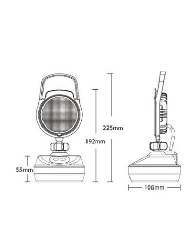 LED-Arbeitslampe, Magnet und Batterie
