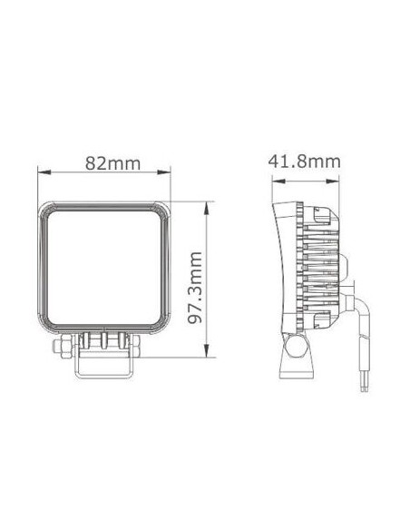 LED Arbeitsleuchte 16x LED quadratisch mini