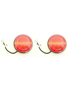 2x LED Rückleuchte 140 Positionsleuchte Bremsleuchte dynamische Blinker L+R LKW