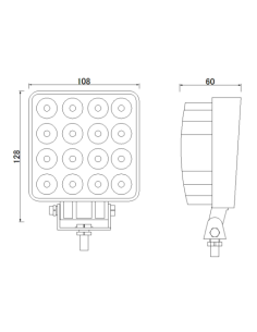 LED-Arbeitsleuchte 16x LED-Spot quadratisch 2