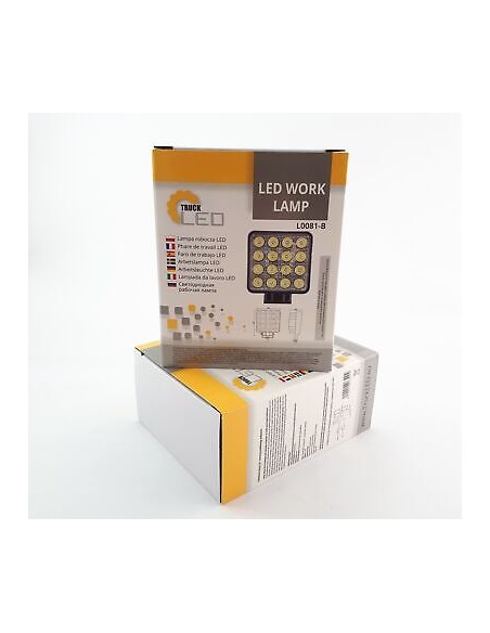 LED-Arbeitsleuchte 16x LED-Spot quadratisch