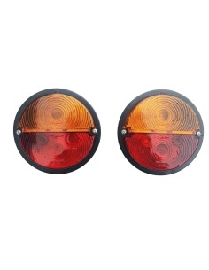 2x Rückleuchte mit Blinker RUND 132 Rücklicht Schlepper Oldtimer Trecker SET