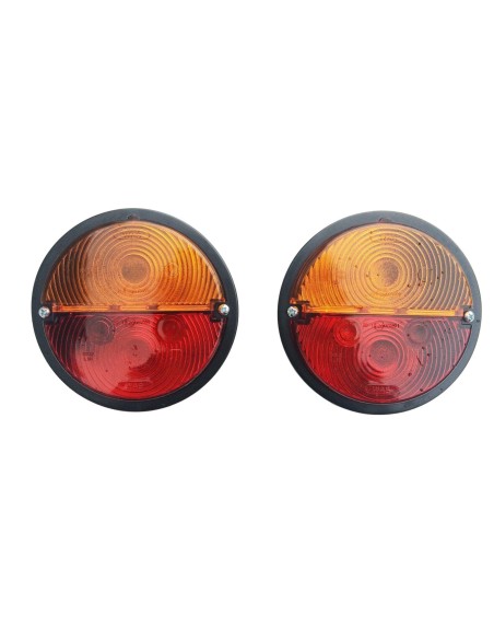 2x Rückleuchte mit Blinker RUND 132 Rücklicht Schlepper Oldtimer Trecker SET