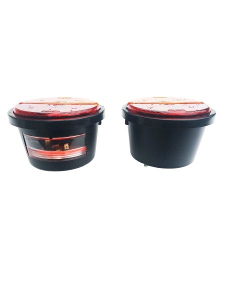 2x Rückleuchte mit Blinker RUND 132 Rücklicht Schlepper Oldtimer Trecker SET