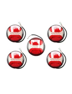 5x LED Rückleuchte Rund 122 für Trailer Schlepper Wohnwagen Anhänger LKW PKW