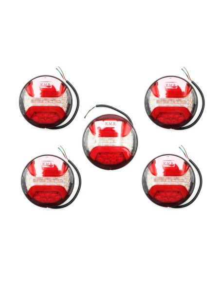 5x LED Rückleuchte Rund 122 für Trailer Schlepper Wohnwagen Anhänger LKW PKW