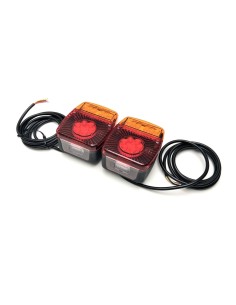 2x LED Rückleuchte 4 Funktion mit 2x Kennzeichenleuchte 101x121x56 PKW Anhänger