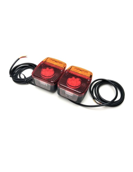 2x LED Rückleuchte 4 Funktion mit 2x Kennzeichenleuchte 101x121x56 PKW Anhänger