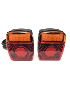 2x LED Rückleuchte 4 Funktion mit 2x Kennzeichenleuchte 101x121x56 PKW Anhänger 2