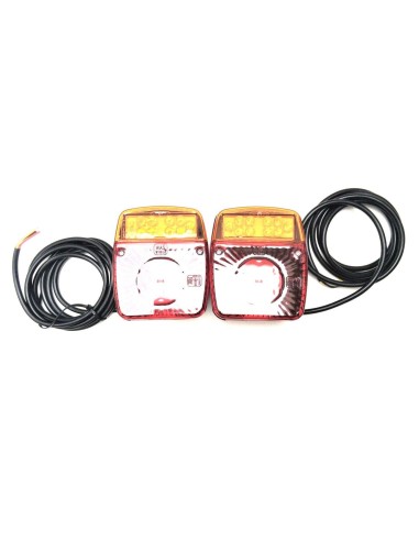 2x LED Rückleuchte 4 Funktion mit 2x Kennzeichenleuchte 101x121x56 PKW Anhänger