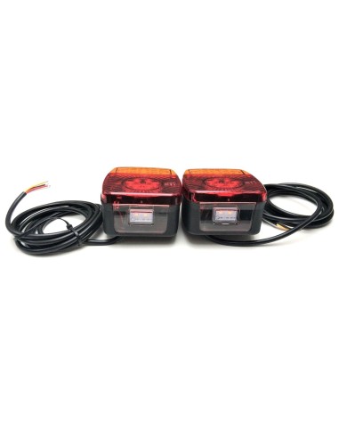 2x LED Rückleuchte 4 Funktion mit 2x Kennzeichenleuchte 101x121x56 PKW Anhänger