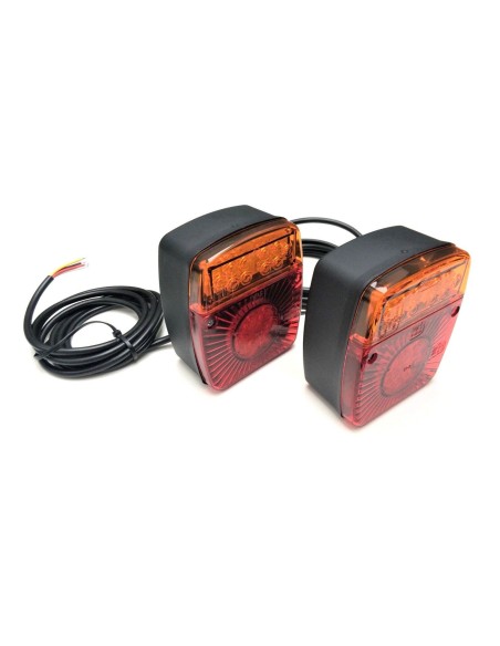 2x LED Rückleuchte 4 Funktion mit 2x Kennzeichenleuchte 101x121x56 PKW Anhänger
