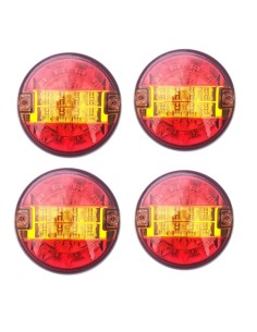 4x LED Rückleuchte Rund 140 Positionsleuchte Bremsleuchte Blinker Anhänger LKW