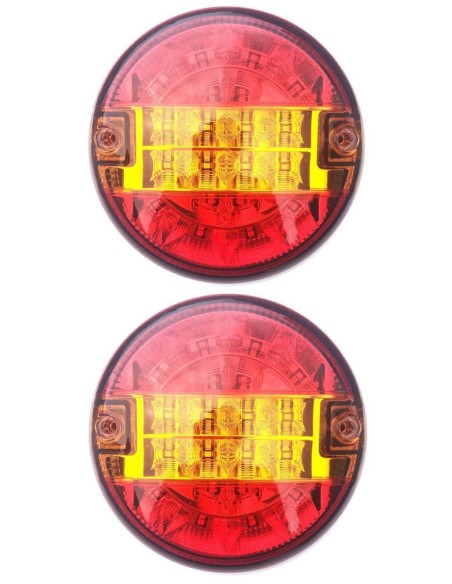 2x LED Rückleuchte Rund 140 Positionsleuchte Bremsleuchte Blinker Anhänger LKW