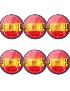 6x LED Rückleuchte Rund 140 Positionsleuchte Bremsleuchte Blinker Anhänger LKW