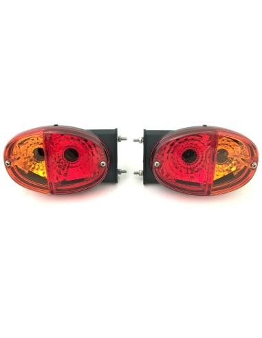 2x Oval Rückleuchte Blinker Positionsleuchte Bremsleuchte Traktor Schlepper E20