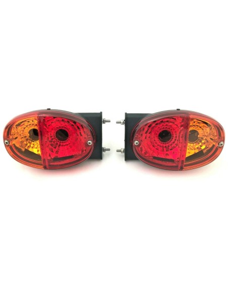 2x Oval Rückleuchte Blinker Positionsleuchte Bremsleuchte Traktor Schlepper E20