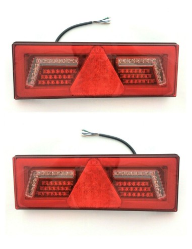 2x LED Rückleuchte 6 Funktionen Neon Effekt 12V 24V Traktor Bagger Kipper LKW