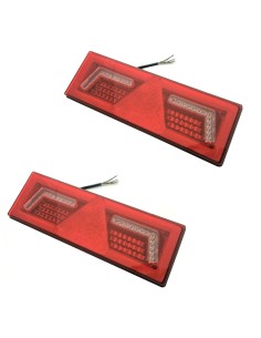 2x LED Rückleuchte 6 Funktionen Neon Effekt 12V 24V Traktor Bagger Kipper LKW 2