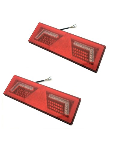 2x LED Rückleuchte 6 Funktionen Neon Effekt 12V 24V Traktor Bagger Kipper LKW