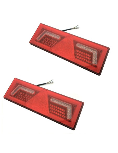 2x LED Rückleuchte 6 Funktionen Neon Effekt 12V 24V Traktor Bagger Kipper LKW