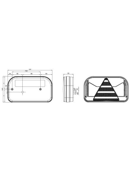 5-functional LED Rückleuchte rechts Anhänger Trailer Wohnwagen LKW 12V 24V E9