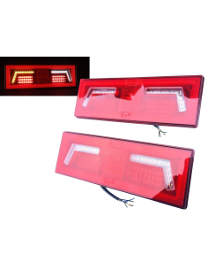 2x LED Rückleuchte 5 Funktionen Neon Effekt 12V 24V Traktor Bagger Kipper LKW