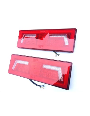 2x LED Rückleuchte 5 Funktionen Neon Effekt 12V 24V Traktor Bagger Kipper LKW