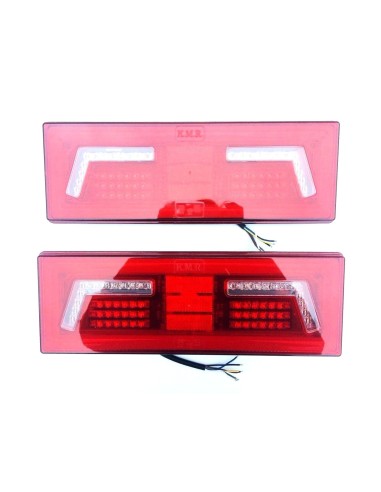 2x LED Rückleuchte 5 Funktionen Neon Effekt 12V 24V Traktor Bagger Kipper LKW