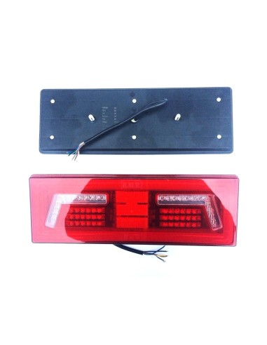 2x LED Rückleuchte 5 Funktionen Neon Effekt 12V 24V Traktor Bagger Kipper LKW