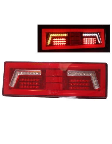 2x LED Rückleuchte 5 Funktionen Neon Effekt 12V 24V Traktor Bagger Kipper LKW
