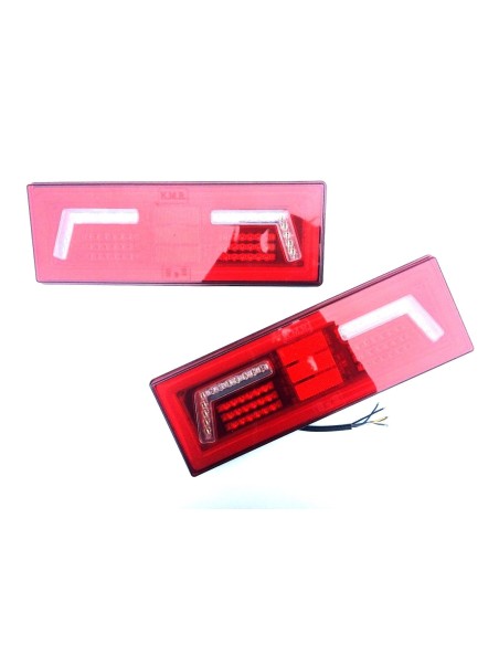 2x LED Rückleuchte 5 Funktionen Neon Effekt 12V 24V Traktor Bagger Kipper LKW