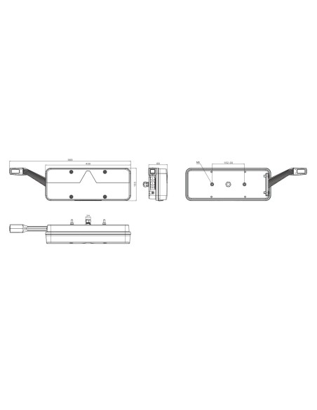 LED Rückleuchte Umrissleuchte Dynamische Blinker Rechts 6 Funkt 12V 24V Anhänger