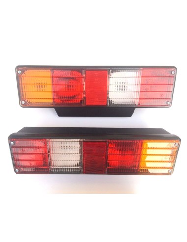2x Multifunktions Rückleuchte 12V 24V Blinkleuchte L+R E9 Kennzeichenlicht SET