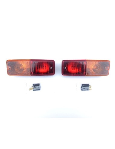 2x Rückleuchte Traktor Anhänger LKW Rücklicht Schlepper 12V 24V mit 2x Dreieck