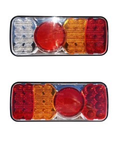 2x 5 Funktionen LED Rückleuchte E20 12V 24V für BUS Trailer LKW PKW Anhänger