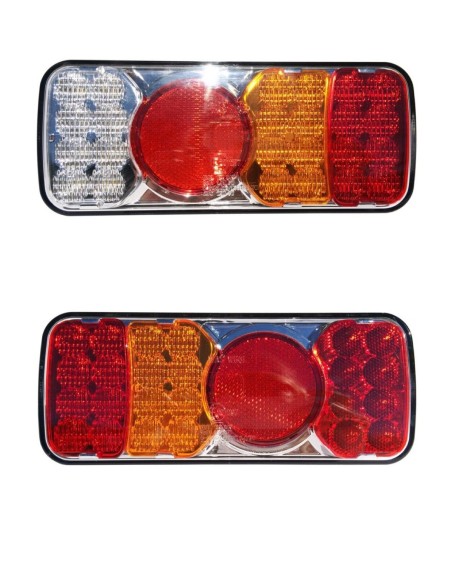 2x 5 Funktionen LED Rückleuchte E20 12V 24V für BUS Trailer LKW PKW Anhänger