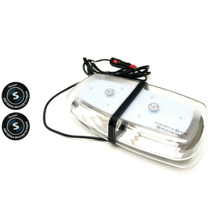 LED Rundumleuchte Warnleuchte Warnbalken 72LED 12V 24V Magnet 2x Magnetunterlage
