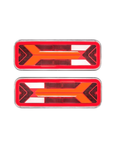 Rückleuchte Led 12/24V Rechteckig Rechts und Links SET